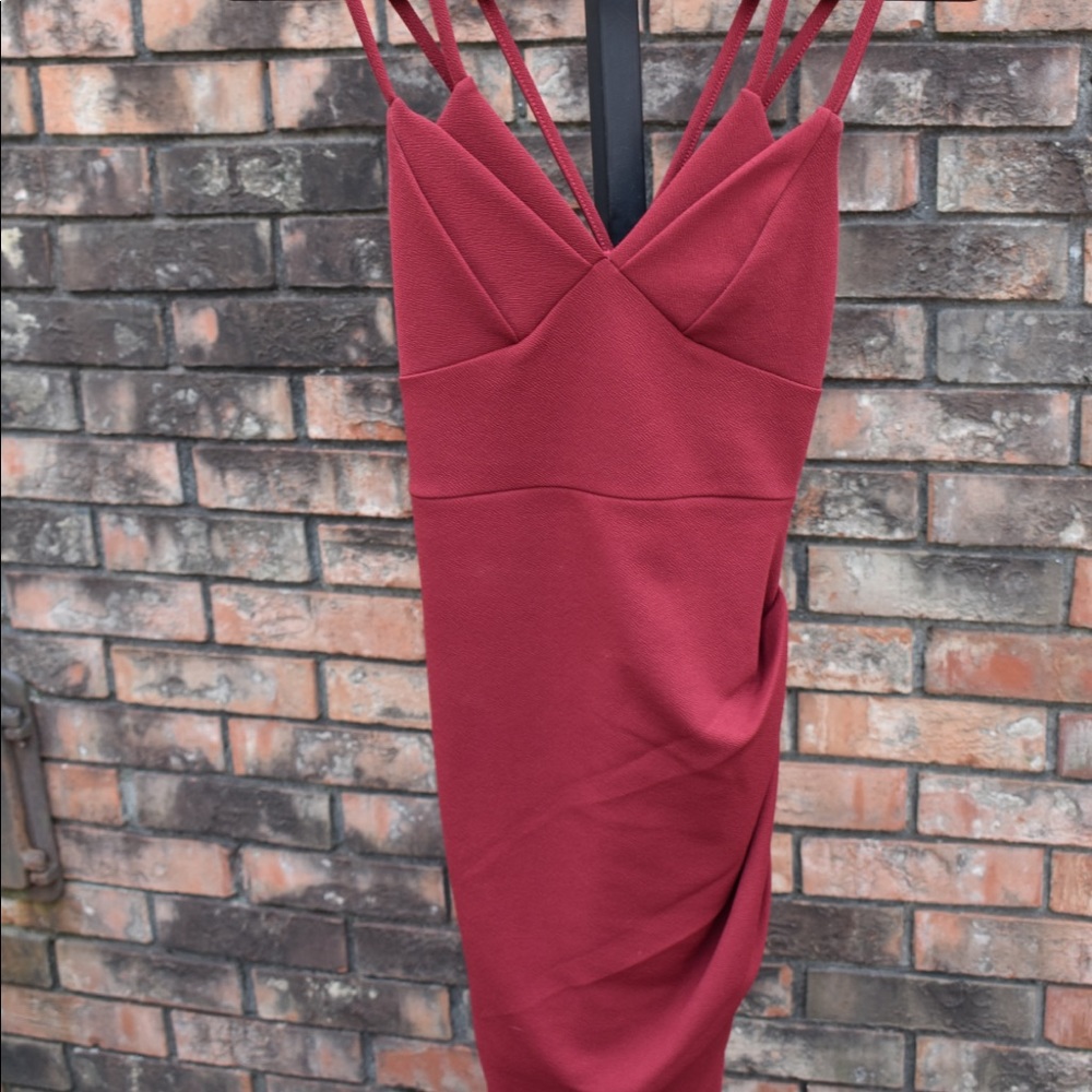 Red party dress